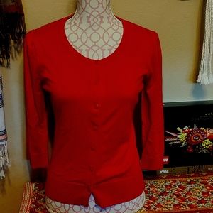 Red jeweled cardigan